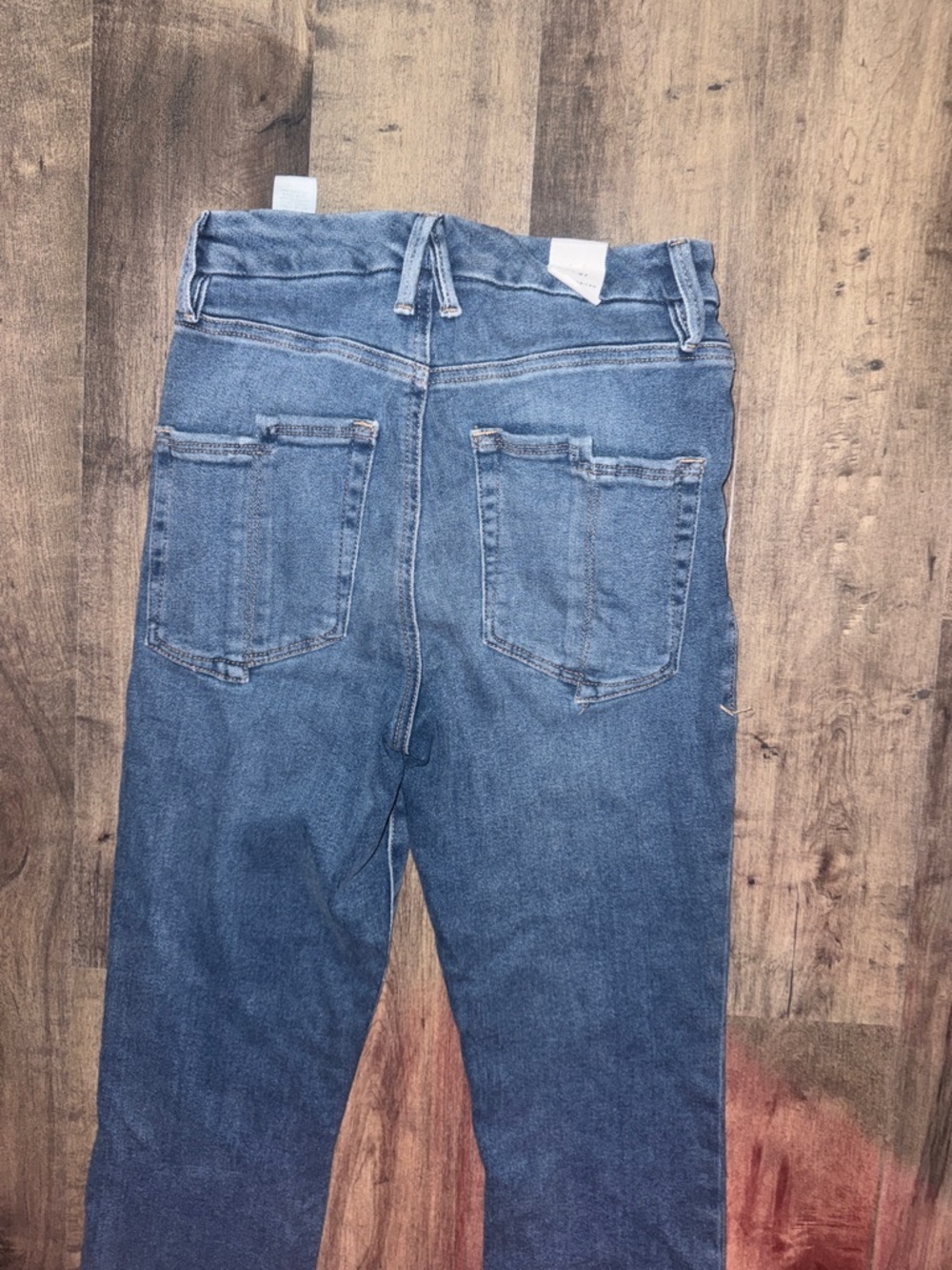 Good American Good Waist Cropped Jeans Sz 4/27 NWT High Rise Distressed - Picture 13 of 13